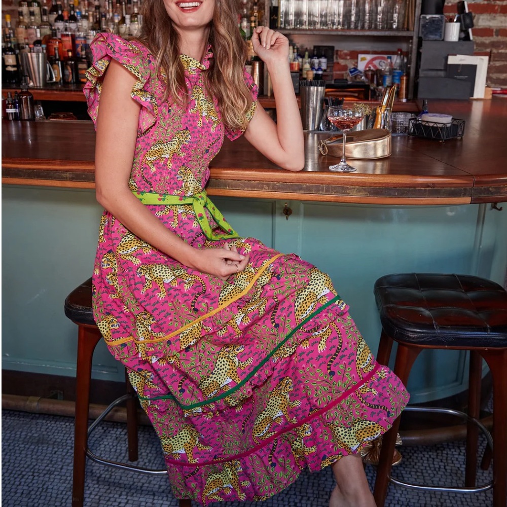PrintFresh 2x Hot Pink Bagheera Ready to Ruffle Dress